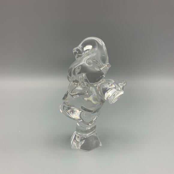 Jonal Elephant Crystal Figurine West Germany Clear Trunk Up 24% Lead VTG 4" - Picture 2 of 6